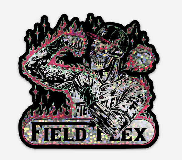 Field Flex Miami Skull Logo Sticker