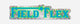 Field Flex Sky Blue & Neon Green Logo Sticker