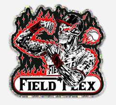 Field Flex Red Skull Logo Sticker